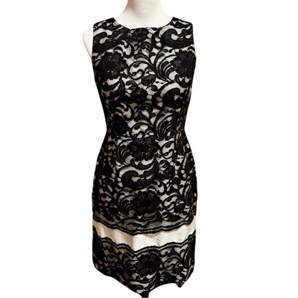 The Limited Black and White Floral Lace Midi Dress | NWT | Size 8 - Picture 1 of 7